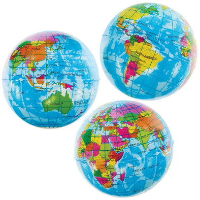 Globe earth Squeezy Bouncy Balls